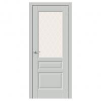 Двери Неоклассик-35 Grey Matt White Сrystal