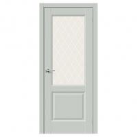 Двери Неоклассик-33 Grey Matt White Сrystal