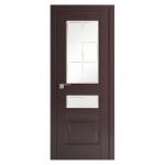 Двери 94U темно-коричневый матовый-стекло гравировка 1