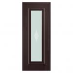 Двери 24U темно-коричневый-стекло узор матовое